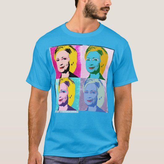 ヒラリー2016 ポップアート - - Tシャツ (正面)