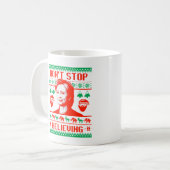 ヒラリー・クリスマスを信じて コーヒーマグカップ (正面左)