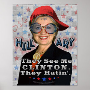 ヒラリー・クリンおもしろいト2016年大統領選挙 ポスター
