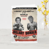 ヒラリー・クリントンおよびドナルド・トランプ2016年 カード (黄色い花)