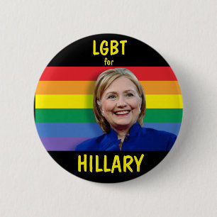 ヒラリー・クリントンのためのLGBT 缶バッジ