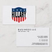 ヒラリー・クリントンのスターとストライプ 名刺 (正面/裏面)