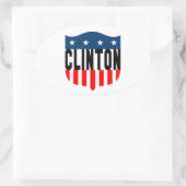 ヒラリー・クリントンのスターとストライプ 楕円形シール (バッグ)