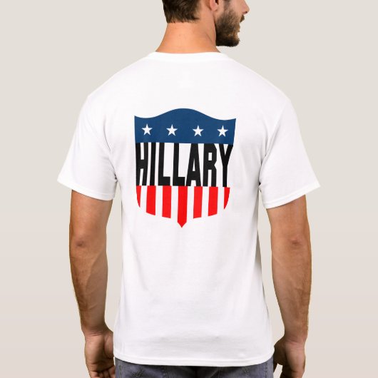 ヒラリー・クリントンのスターとストライプ Tシャツ (裏面)