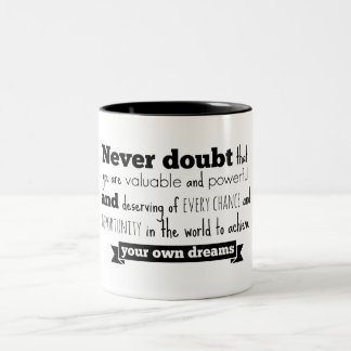 ヒラリー・クリントンのスピーチのマグ ツートーンマグカップ