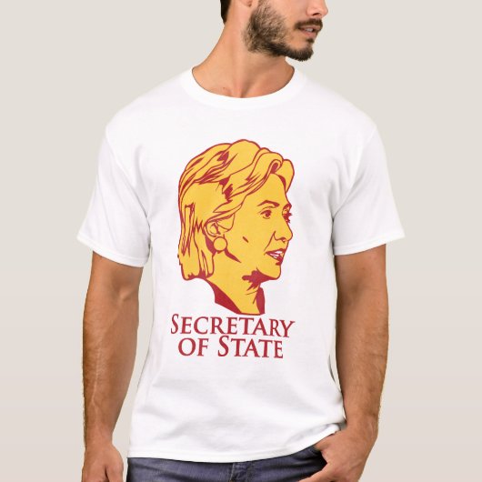 ヒラリー・クリントンの国務長官… -カスタマイズ Tシャツ (正面)