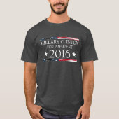 ヒラリー・クリントンの大統領2016米国旗 Tシャツ (正面)