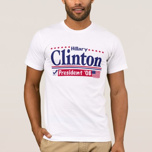 ヒラリー・クリントンの大統領「08のワイシャツ Tシャツ (正面)