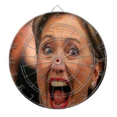 ヒラリー・クリントンの政治投げ矢板のポートレート ダーツボード (正面)