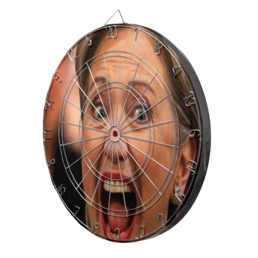 ヒラリー・クリントンの政治投げ矢板のポートレート ダーツボード (正面右)