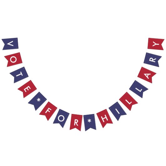 ヒラリー・クリントンの民主党の米国旗のための投票 バンティングフラッグ (全)