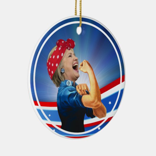 ヒラリー・クリントンの第1女性の大統領のな被任命者 セラミックオーナメント (右)