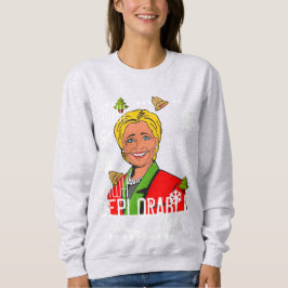 ヒラリー・クリントンの赤く醜いクリスマスのセーター スウェットシャツ