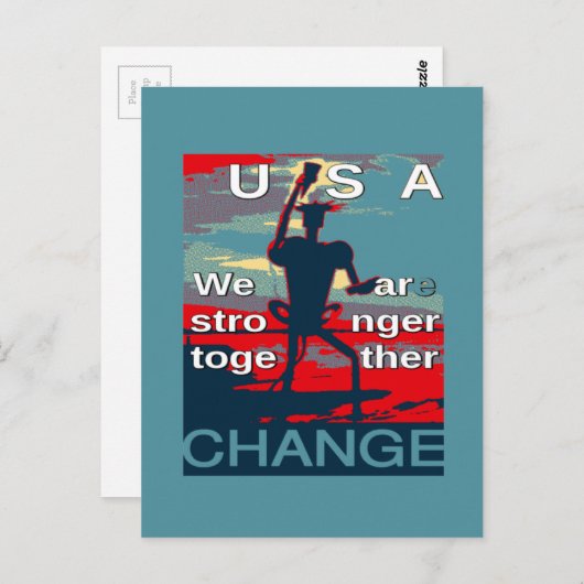 ヒラリー・クリントンの2016年の最新のキャンペーンのスローガン ポストカード (正面/裏面)