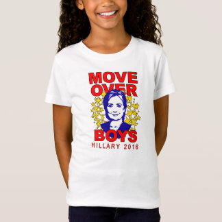 ヒラリー・クリントンの"男の子上の移動"の女の子のベビードール Tシャツ