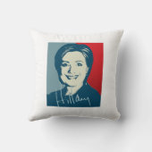 ヒラリー・クリントンはSIGN.pngをサインしました クッション (裏面)