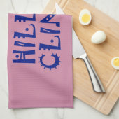 ヒラリー・クリントンを愛するアメリカ大統領ハート・アート キッチンタオル (四つ折り)