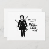 ヒラリー・クリントンブードゥー人形 ポストカード (正面/裏面)