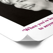 ヒラリー・クリントン前向き引用文ポスター ポスター (角)