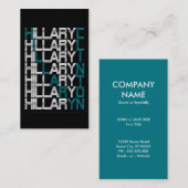 ヒラリー・クリントン型スタック 名刺 (正面/裏面)