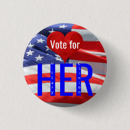 ヒラリー・クリントン大統領選挙に投票 缶バッジ