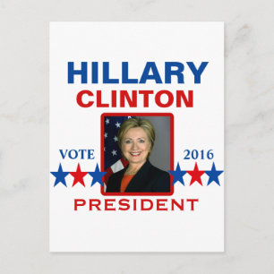 ヒラリー・クリントン大統領2016年 ポストカード