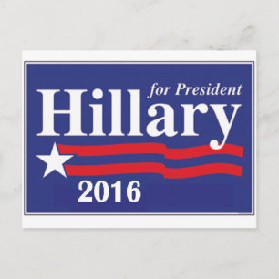 ヒラリー・クリントン大統領2016年 ポストカード