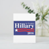 ヒラリー・クリントン大統領2016年 ポストカード (スタンド正面)