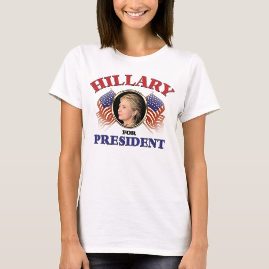 ヒラリー・クリントン大統領2016年 Tシャツ (正面)