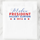 ヒラリー・クリントン大統領 長方形シール (バッグ)