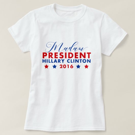 ヒラリー・クリントン大統領 Tシャツ (デザイン正面)
