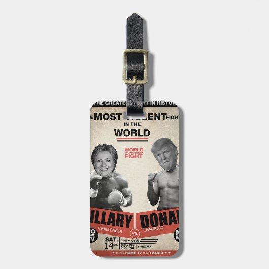 ヒラリー・クリントン対ドナルド・トランプ2016 ラゲッジタグ (正面縦)