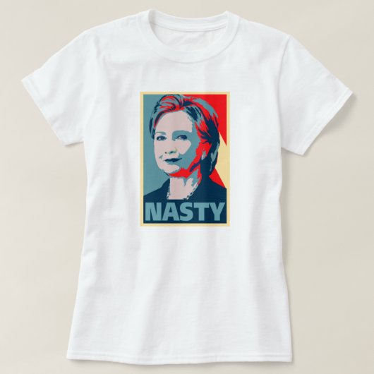 ヒラリー・クリントン扱いにくい女性か。 2016.で扱いにくい投票 Tシャツ (デザイン正面)