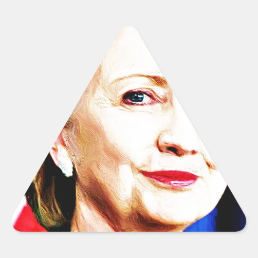 ヒラリー・クリントン第1代女性大統領2016_ 三角形シール (正面)