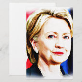 ヒラリー・クリントン第1代女性大統領2016_ 便箋 (正面/裏面)