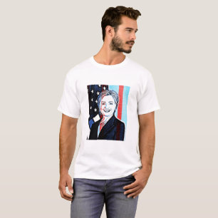 ヒラリー・クリントン記念品デジタル・アート・シャツ Tシャツ