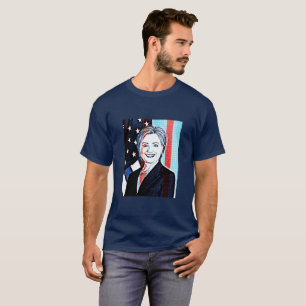 ヒラリー・クリントン記念品デジタル・アート・シャツ Tシャツ