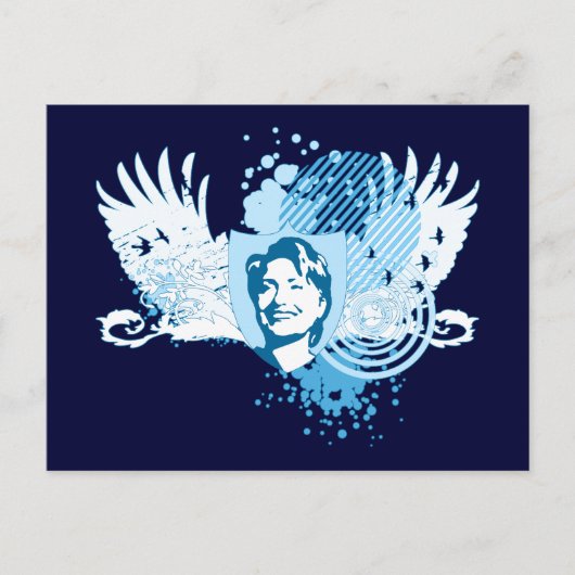 ヒラリー・クリントン08。 ポストカード (正面)