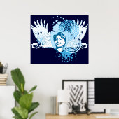 ヒラリー・クリントン08. hi-fi. v1. ポスター (ホームオフィス)