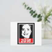 ヒラリー・クリントン2016インクアート.png ポストカード (スタンド正面)