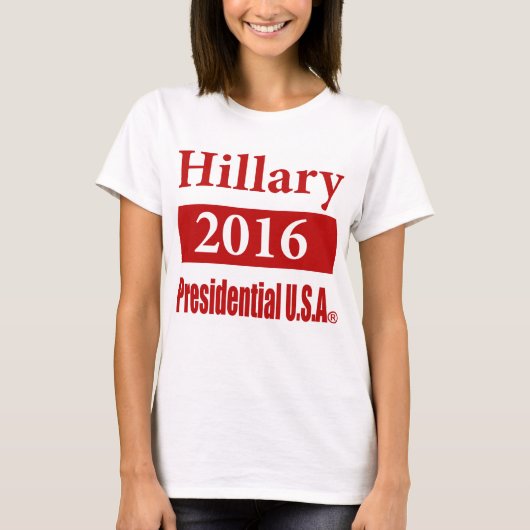 ヒラリー・クリントン2016年大統領のアメリカのシャツ Tシャツ (正面)