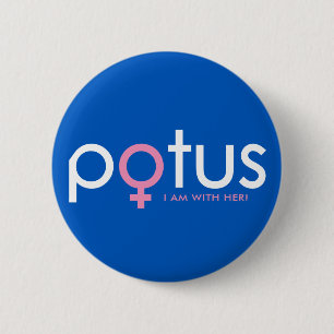 ヒラリー・クリントン2016年- POTUSの#iamwither 缶バッジ