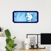 ヒラリー・クリントン。チケット。 ポスター (ホームオフィス)