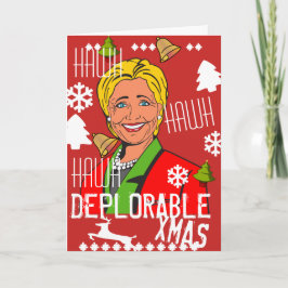 ヒラリー・クリントン・ホーホー嘆かわしいクリスマスカード シーズンカード