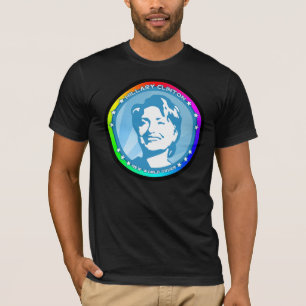 ヒラリー・クリントン。レインボー。 Tシャツ