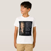 ヒラリー・クリントン "両親と教育" 引用句 Tシャツ (正面フル)