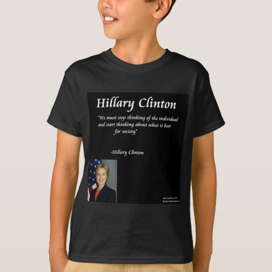 ヒラリー・クリントン "個人" 引用句 Tシャツ (正面)
