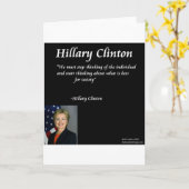 ヒラリー·クリントン「個人」引用文 カード (黄色い花)