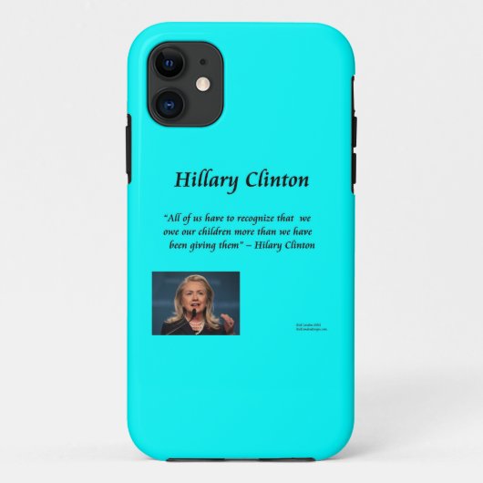 ヒラリー・クリントン "子供" 引用文 iPhone 5 カバー (裏面)