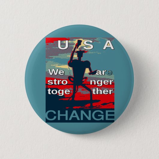 ヒラリー・クリントン 2016年最新キャンペーンスローガン 缶バッジ (正面)